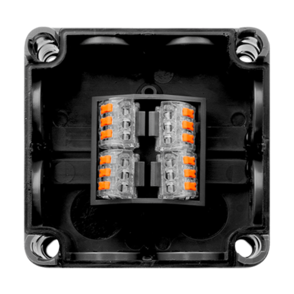 Unicrimp QOE8553BLKF IP66 Box with 4 Lever Connectors - Black