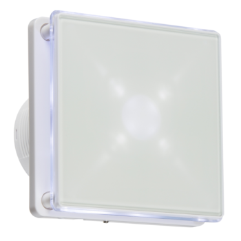 Knightsbridge EX003T 100mm/4 inch LED Backlit Extractor Fan with Overrun Timer - White
