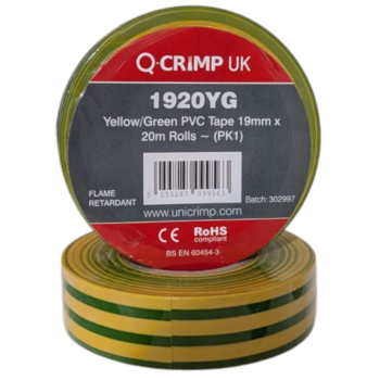 Unicrimp 1920YG Green and Yellow Tape 19mm x 20mm