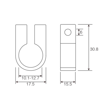 Unicrimp Q-Crimp QC5 Black Cable Cleat - Pack of 100