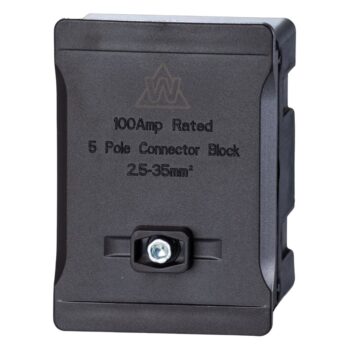 WCED WTB5-BK 5 Way 100A Single Pole Terminal Block Black