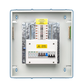 WCED WTPN04-125 4 Way TPN 3 Phase & Neutral Distribution Board with SPD
