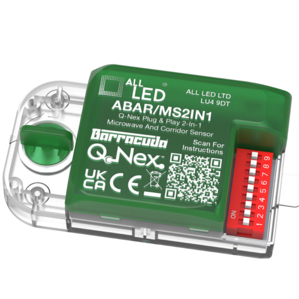 ALL LED ABARMS2IN1 Q-Nex Plug & Play 2-In-1 Microwave And Corridor Sensor for LED Battens