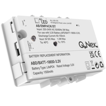 All Led ABEMPACKST Q-Nex Plug and Play 3-Hour Emergency Pack Self Test