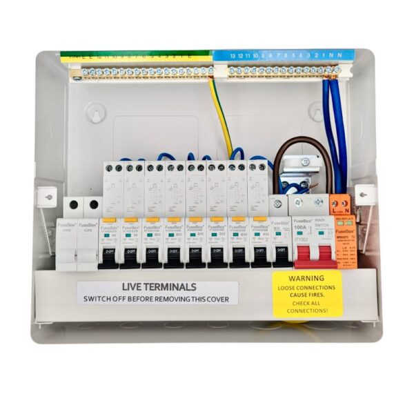 FuseBox F2010MX/KIT8 10 Way SPD Consumer Unit Kit with 8 RCBOs