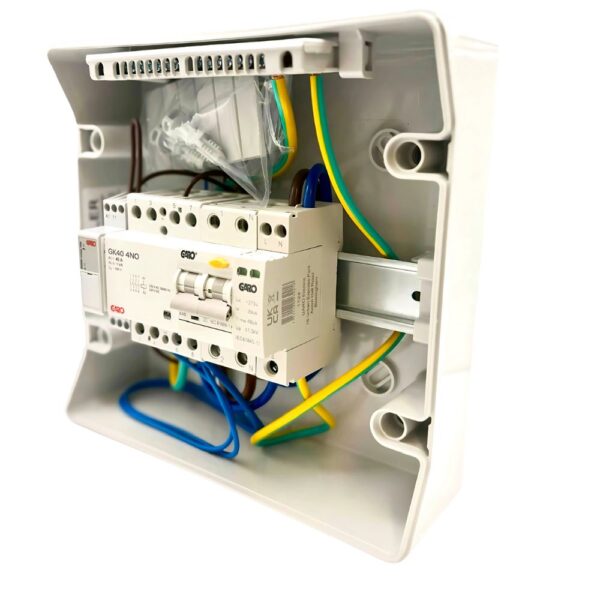 Garo GCS8EV40PME IP65 EV Consumer Unit with B40A Type A RCBO, PEN Fault Detection & Surge Protection