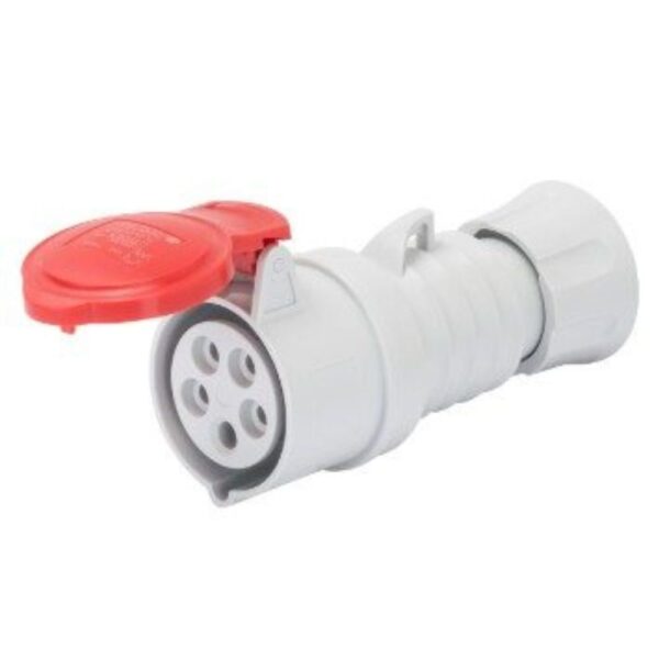Gewiss GW62020H 32A 5 Pin Plug 415V Straight Connector – IP44/IP54