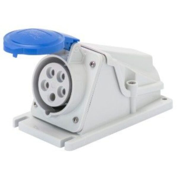 Gewiss GW62477 16A 3 Pin Socket 250V Angled Surface-Mounting