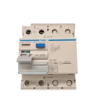 Hager CDB540HP 30mA 40A RCCB 1P+N Type B HP for Heat Pumps