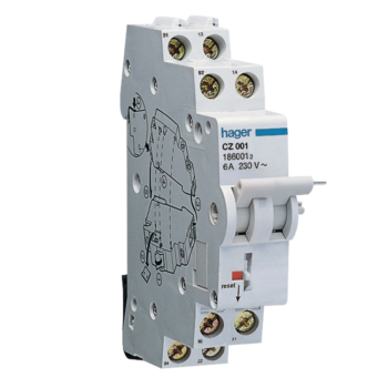 Hager CZ001 Auxiliary Contact for RCCB 2(1C+1O) 6A 240V AC