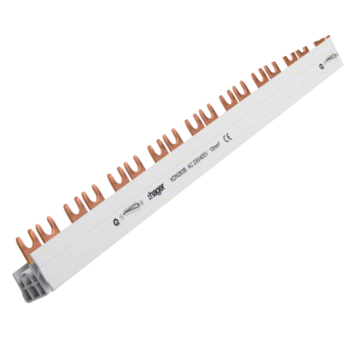 Hager KDN263B Insulated Busbar 2P 63A Fork 10mm² 57M - 1 Meter