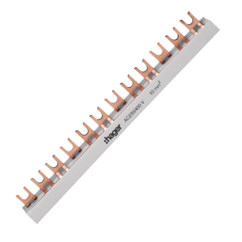 Hager KDN363B Insulated Busbar 3P 63A Fork 10mm² 57M
