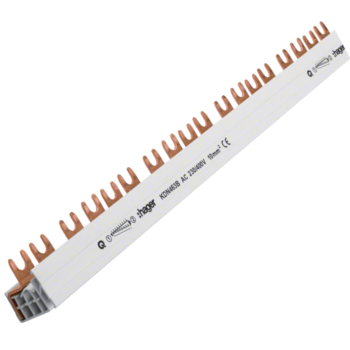 Hager KDN463B Insulated Busbar 4P 63A Fork 10mm² 57M - 1 Meter