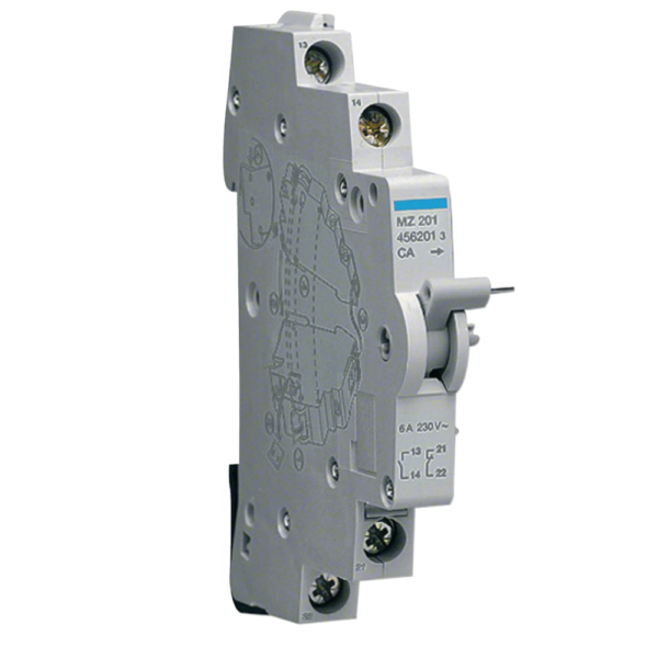 Hager MZ201 Auxiliary Contact 1C+1O 6A 240V AC