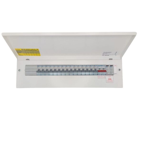 Hager VML118SPDRK 18 Way Consumer Unit Kit with RCBOs, SPD, and Gland – 18th Edition Compliant