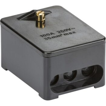 Knightsbridge SNEB1 100A Single Pole Service Connector Block - Brass Terminals