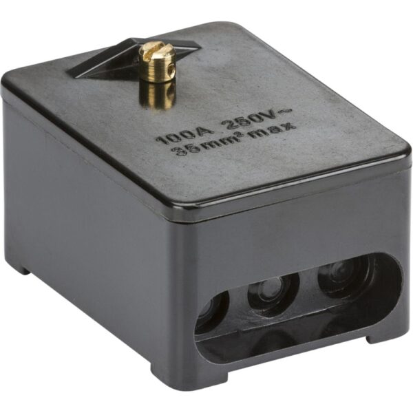 Knightsbridge SNEB1 100A Single Pole Service Connector Block - Brass Terminals
