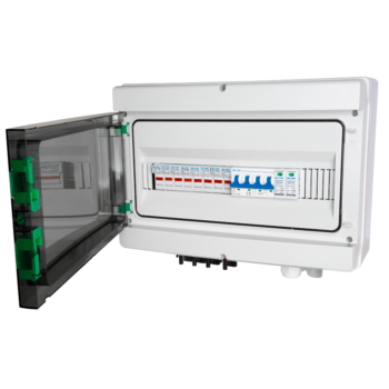 Live Electrical ENC18-PV4/1 18 Way (8 Fuses) Solar Consumer Unit DC 1000V 4 Input 1 Output