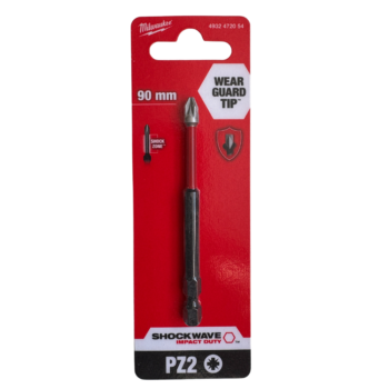 Milwaukee 4932472054 Shockwave™ Impact Duty Screwdriving Bits PZ2 90mm