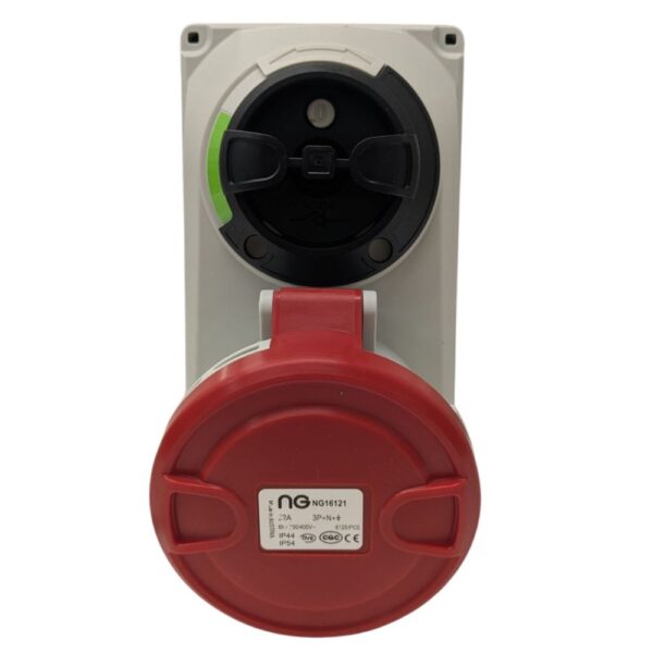 Niglon 16121 32A 415V IP44 5 Pin Compact Interlocking Switched Socket