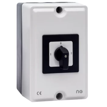 Niglon CS804P 80A 440V IP65 Enclosed Manual 4 Pole Changeover Switch