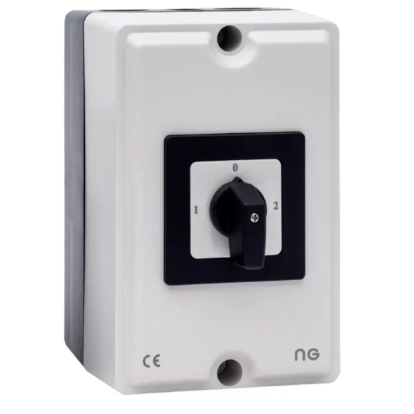 Niglon CS804P 80A 440V IP65 Enclosed Manual 4 Pole Changeover Switch
