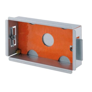 Niglon FR472 2 Gang 47mm Dry Lining Fire Rated Metal Back Box
