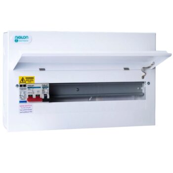 Niglon M3CU18SP 100A DP Main Switch Type 2 SPD Consumer Unit, 14 Usable Ways, Ideal for RCBO Setup, BS7671:2018 Compliant, 18th Edition Consumer Unit.
