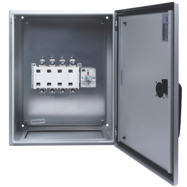 Niglon MS1250MC 1250A 690V IP65 Mild Steel Enclosed Manual 4 Pole Changeover Switch