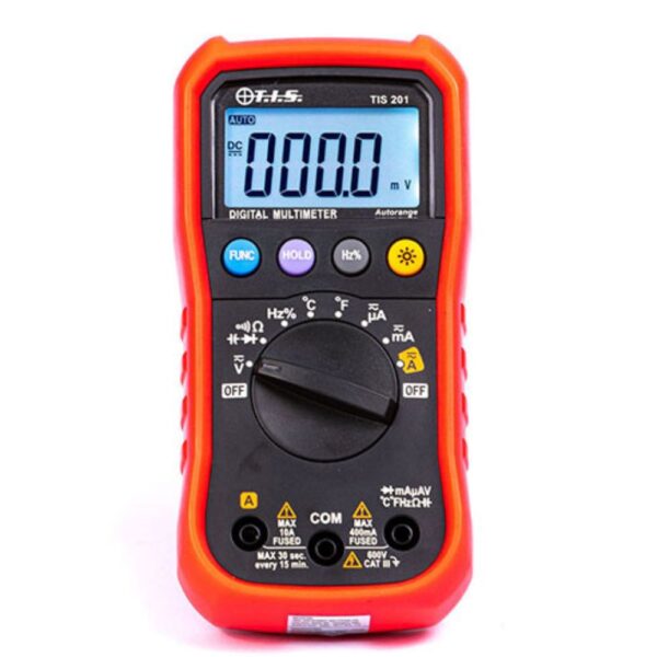 TIS 201 Auto-Ranging Multimeter with Temperature Measurement