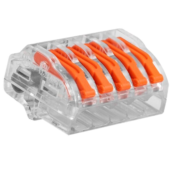 Unicrimp QL5322 32A 450V Transparent 5-Port Lever Wire Connector
