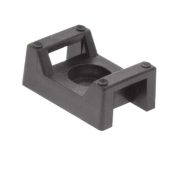 Unicrimp QTBC Cable Tie Cradle (5mm Dia. Fixing) - Black