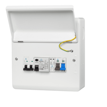 WCED WME08/HP40C Heat Pump Consumer Units with 40A Type B RCD C40 MCB Type 2 SPD
