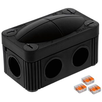 Wiska 10109900 COMBI 206 Junction Box Complete with 3 x WAGO 221 Terminals Black