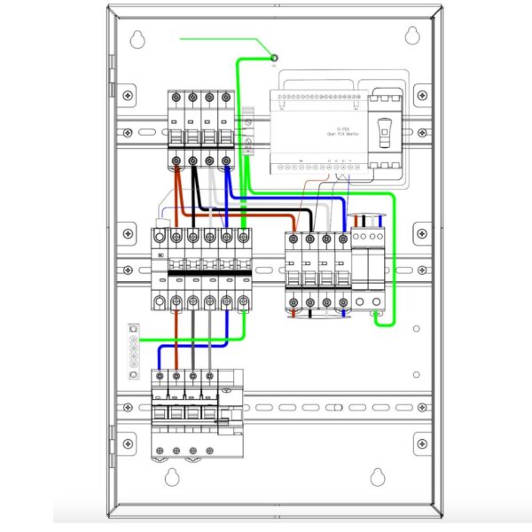 matt:e ARD-1-63-TP-R-SPD EV Connection Centre with O-PEN® 63A TPN RCBO & SPD