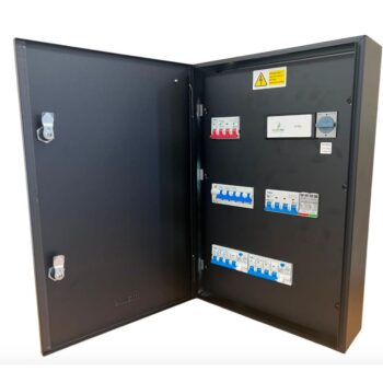 matt:e ARD-2-32-TP-R-SPD EV Connection Centre with O-PEN, 2 x 32A TPN Type A RCBOs & Type 2 SPD