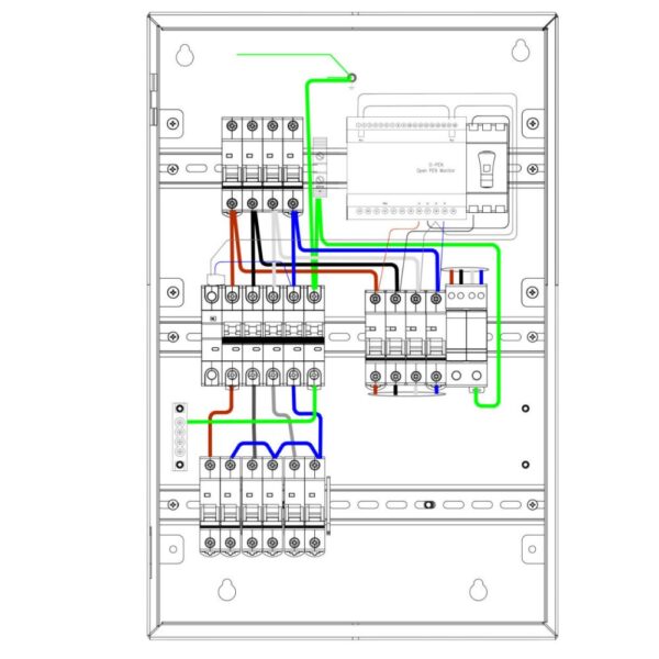 matt:e ARD-3-63-ISL-SPD EV Connection Centre with O-PEN 3 x 63A SP Loads & Type 2 SPD