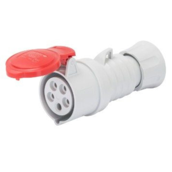 🔴 Gewiss GW62009H 16A 5 Pin Plug 415V Straight Connector – IP44/IP54