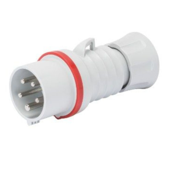 🔵 Gewiss GW60015H – 32A 2P+E 3 Pin Plug – 200–250V – Straight Industrial Plug – IP44/IP54 – Screw Wiring – Blue – IEC 309 HP Range