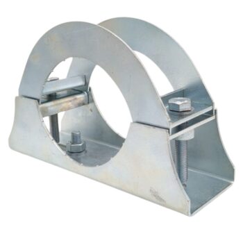 CE-BRACKET3 heavy-duty post-mounted steel floodlight bracket, rated 11kg, fits 80W–200W lights