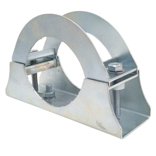 CE-BRACKET3 heavy-duty post-mounted steel floodlight bracket, rated 11kg, fits 80W–200W lights