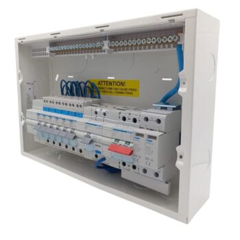 Hager VML112SPDRK/EV EV Consumer Unit Kit - 12 Usable Ways, 6 RCBOs of your choice and 1 Designed for EV Charging 2 Module RCBO