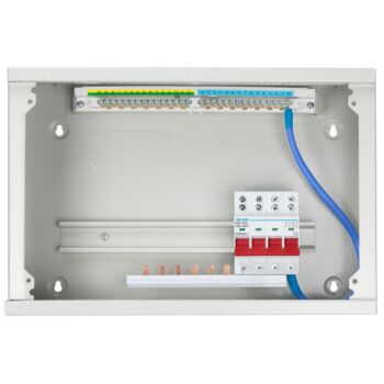 Live Electrical TPNH02-100 2 Way Horizontal TP&N Distribution Board – 100A 4 Pole Main Switch