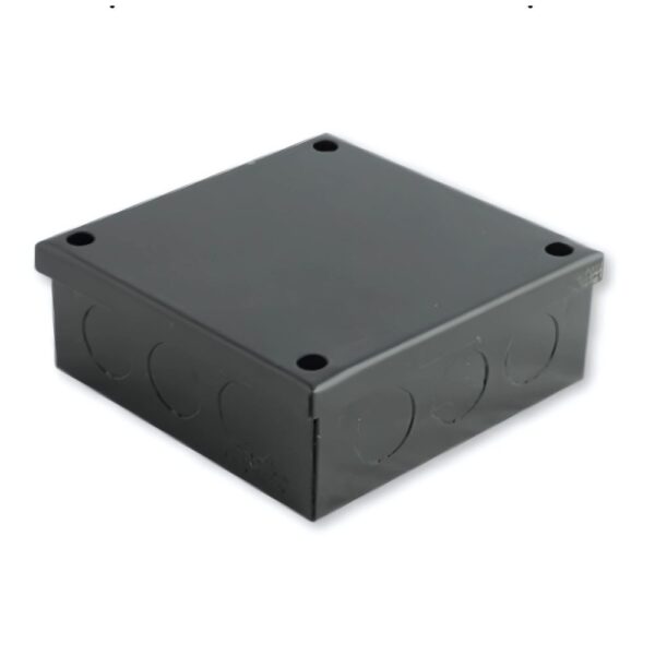 Niglon ABB441 Black Steel Adaptable Box 100x100x37.5mm (With Knockouts)