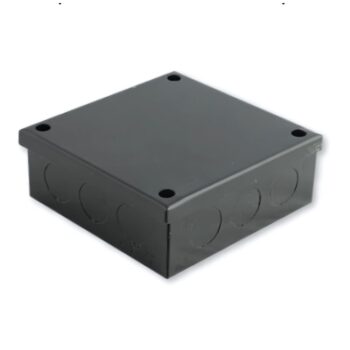 Niglon ABB443 Black Steel Adaptable Box 100x100x75mm (With Knockouts)