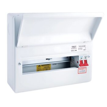 Niglon PCU1412M Protego 100A Twin Screw Main Switch 12 Way Metal Consumer Unit