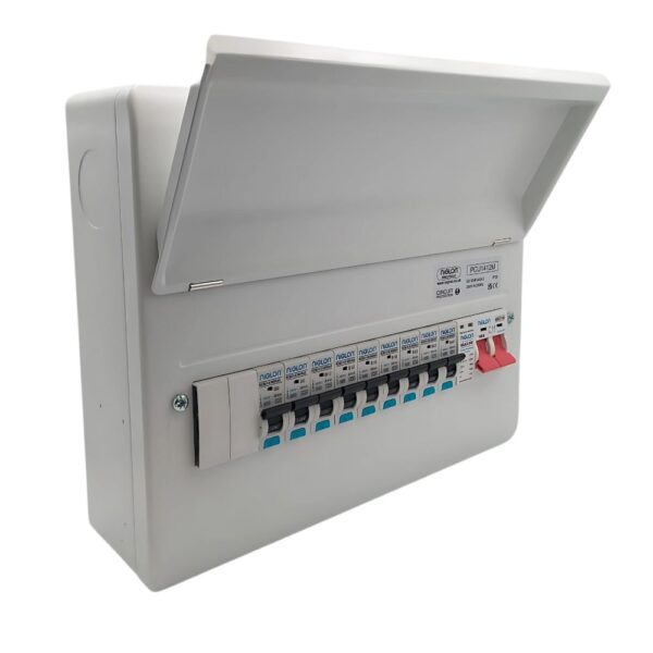 Niglon PCU1412M/9RCBO Protego 11 Way Metal SPD Consumer Unit Kit with 9 RCBOs