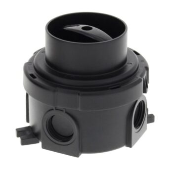 WISKA COMBI 304 SWITCH RS/1-2 BK – IP66/IP67 Surface-Mount Rotary Switch, 2-Pole, Black