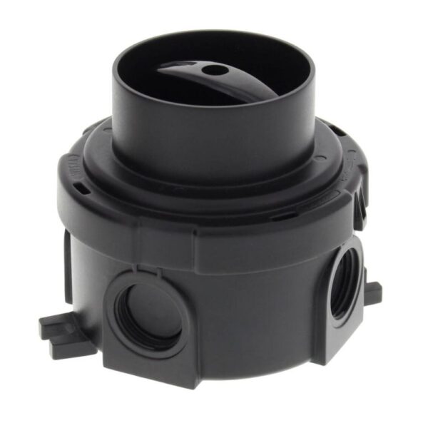 WISKA COMBI 304 SWITCH RS/1-2 BK – IP66/IP67 Surface-Mount Rotary Switch, 2-Pole, Black