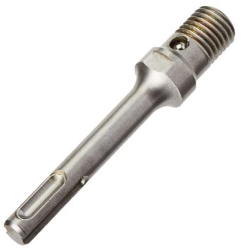 Armeg DL100B4S 100mm SDS Plus core drill arbor featuring ball-locking pilot system and precision-machined flats.
